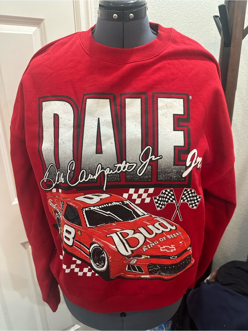 Nascar Red Dale Jr. Racing Graphic Crewneck